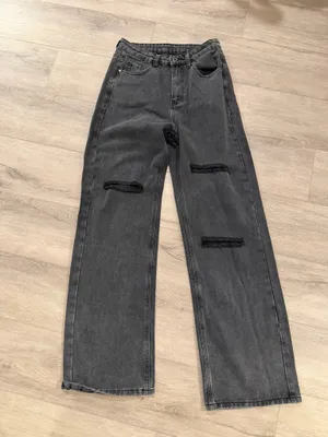 No Label Men's Distressed Wide Leg Jeans - 28x32 thumbnail 1