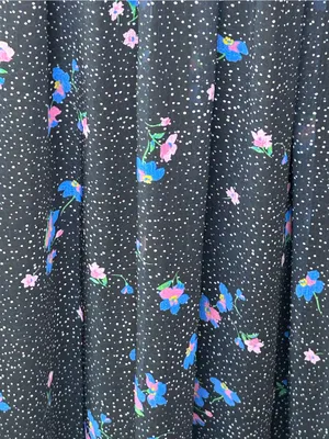 New Anthropologie Alders’ ruffle tiered dress size 0 polka dot chiffon maxi navy thumbnail 7
