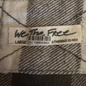 We The Free Free People Izzie Plaid Oversized Cargo Shirt Jacket Shacket Large Grunge 90s thumbnail 12