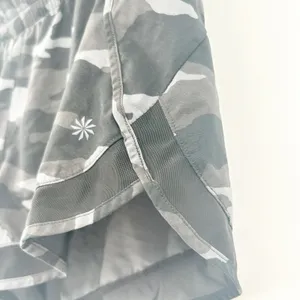 Athleta Womens Camo Printed‎ Mesh Racer Run Shorts Sporty Athletic Black Size M thumbnail 5
