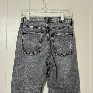 & Other Stories Stockholm Atelier High Rise Straight Leg Jeans Gray Black Raw He thumbnail 7