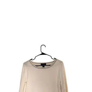 Pointelle White Black Trim Long Sleeve Dressy Formal Blouse Women Sz S thumbnail 5