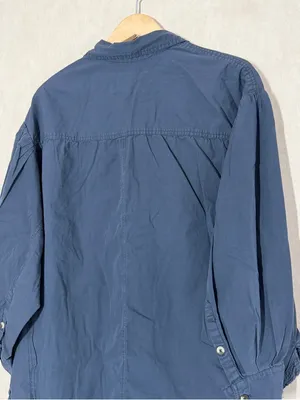 We The Free Women’s Happy Hour Button Down Shirt Longsleeve Oversized in Navy XL thumbnail 6