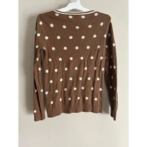 J. Crew Sweater Crew Neck Pullover Polka Dots S thumbnail 2