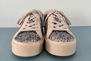 Shu Shop Reba Silver Glitter Star Platform Sneakers thumbnail 5