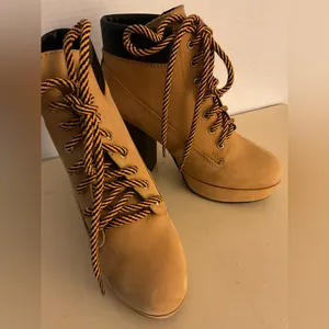 Steve Madden Women's chestnut brown platform Chelsea heel boots size 7 thumbnail 3