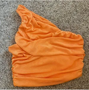 Orange One Shoulder Crop Top thumbnail 1