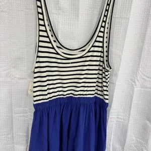 Free People Jumpsuit Womens Size Small Le Plage Blue White Black Stripe NWT thumbnail 8