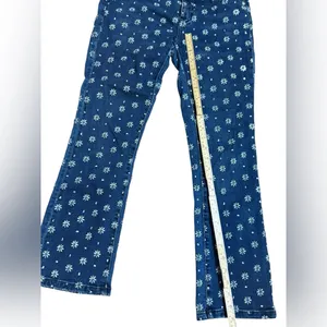 Pilcro Embroidered High-Rise Cropped‎ Starbursts Pattern Bootcut Jeans Sz 26 thumbnail 8