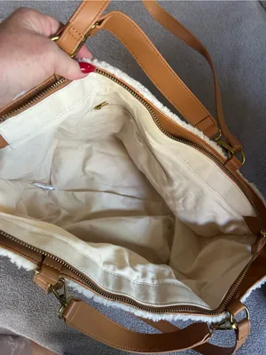 Anthropologie Faux Shearling Tote Bag thumbnail 5