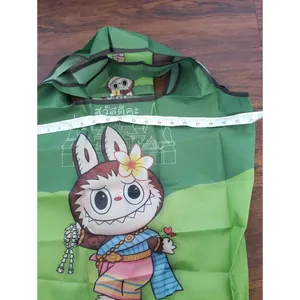 Labubu Chic Kawaii Retro Eco Friendly Trendy Packable Sturdy Reusable Nylon Bag thumbnail 3