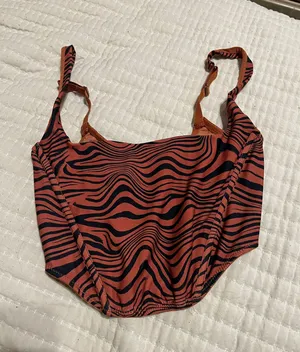 Urban Outfitters Out From Under Tiger Corset Top thumbnail 1