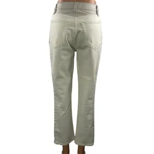 Abercrombie & Fitch Cream Ultra High Rise Straight Denim Jeans Pants Size 26/2XS thumbnail 3