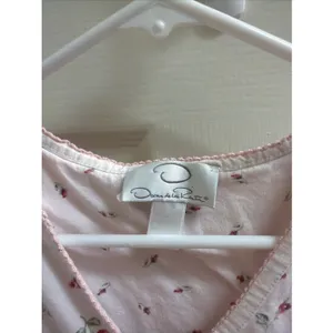 Oscar De La Renta Pajama Top Sz XL Pink Floral Cottage Core Top Only thumbnail 2
