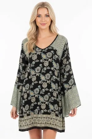 Urban outfitters Ecote small black motif dress thumbnail 1