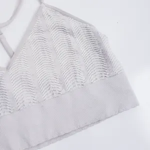 Anthropologie Textured Racerback Sports Bra thumbnail 4