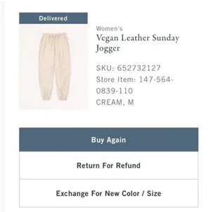 Abercrombie: Vegan Leather Sunday Jogger thumbnail 2