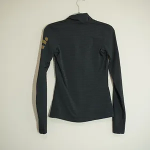 Nike Dri-FIT Womens Small Quarter Zip Running Top Black Gold Just Do It Athletic thumbnail 4