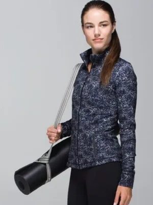 Lululemon Size 2 Forme Jacket‎ Full Zip Black Purple Blue thumbnail 1