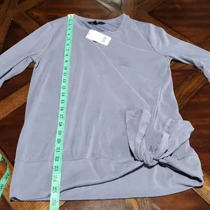 Banana Republic -474‎ NWT Sandwash side tie long sleeve top lavender XS thumbnail 8
