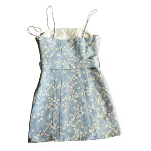 ZARA line blend floral mini dress thumbnail 3