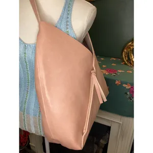 Ulta Blush Pink Oversized Hobo Bag Slouchy Triangle Tote with‎ Side Pocket thumbnail 2