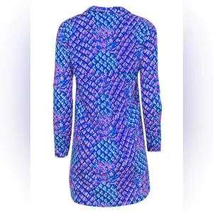 Lilly Pulitzer blue & pink pineapple print dress size Large thumbnail 4