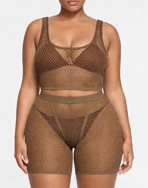 SKIMS | Army Warp‎ Knit Short Bikini Cover-Up thumbnail 1