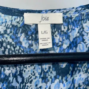 Joie Limited Edition Hi-Lo Tiered Maxi Dress Size Large Blue Printed‎ New thumbnail 7
