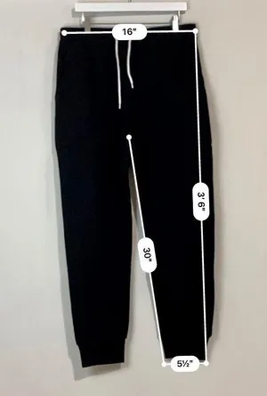 American Apparel Unisex Casual Sweatpant Joggers Black NWOT thumbnail 6