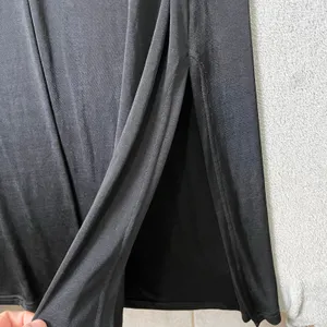 Vintage Y2K Black Gothic Maxi Dress Floral‎ Mandarin Collar Dark Romance Medium thumbnail 2