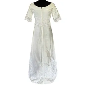Vintage 1960s Bridal Portrait Wedding Dress Union Made, Vintage Size 10 (4-6) thumbnail 6