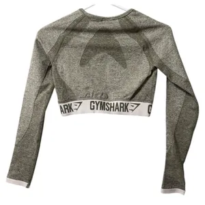 Gymshark Women Sports Long Sleeve Crop Top Green Size Small‎ Athleisure Athletic thumbnail 2