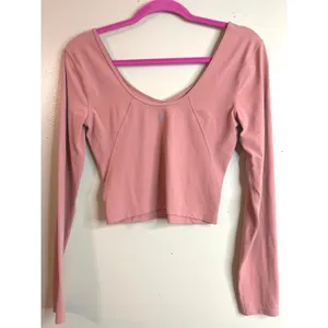 lululemon Align V-Neck Long Sleeve Shirt Pink Savannah Size 10 Nulu Athleisure thumbnail 6