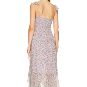 ASTR THE LABEL Mahalia Dress in Lilac & Orange Floral Size Medium NWT thumbnail 8