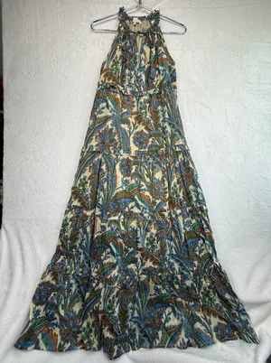 House Of Harlow‎ 1960 Maxi Dress Floral Print Halter Neck Tiered XS thumbnail 1