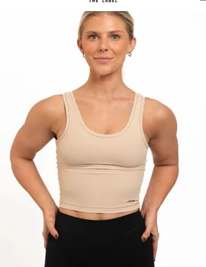 Sydney Adams Core Workout Tank Tan thumbnail 1