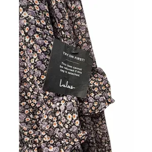 NWT Lulus Women’s Evalina Black Floral Print Mock Neck Midi Dress Size Small thumbnail 9