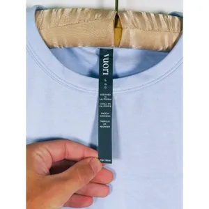 NWT Vuori Halo Baby Tee Womens Large Soft Sky Heather Blue Athletic Gym Lounge thumbnail 4