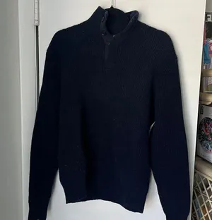 J. Crew Dark Blue Wool Sweater thumbnail 1