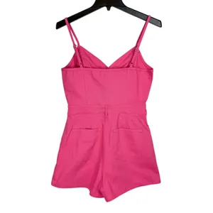 NWT Day + Moon Pink Denim Romper Button Front One Piece Size M thumbnail 4