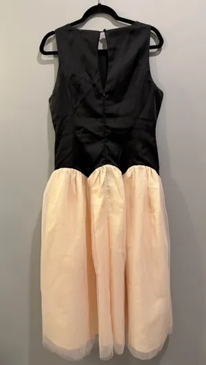 Lulus Satin Bodice Tulle Skirt Drop Waist Colorblock Midi Dress thumbnail 5