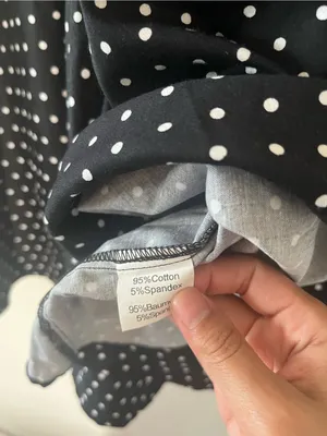Grace Karin Black White Polka Dot Fit & Flare Midi Dress Medium Office Work Modest Church thumbnail 5