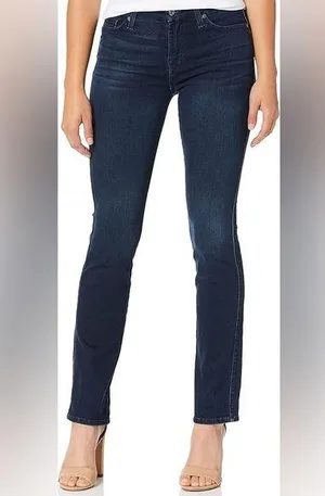 7 For All Mankind Women's Straight Leg Jean Dark Wash 24 thumbnail 1