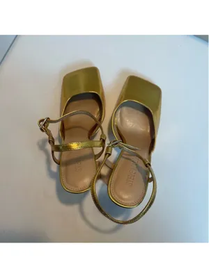 Steve Madden Women's Mosaic Gold Leather Sandals shoes Sz 6 Fairy thumbnail 10