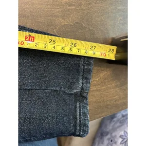 Anthropologie Pilcro High Rise Denim Legging Dark wash Metallic Shimmer Size 32 thumbnail 7