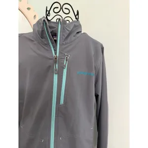 Patagonia W’s All The Free jacket women size Medium Gray turquoise‎ thumbnail 2