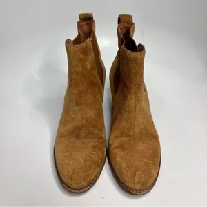 Madewell the Regan Boots pull on suede cognac‎ size 8 thumbnail 2