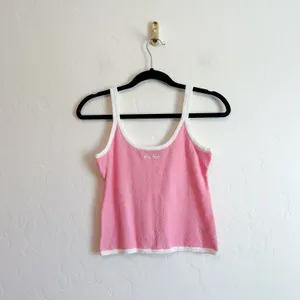 The Bar | Carter Terry Cloth Tank & Wide Leg Sweatpants Set in Pink | Med/Large thumbnail 6