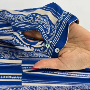 Free People‎ After The Storm Maxi Dress Button Front Paisley 3/4 Sleeve Boho thumbnail 5